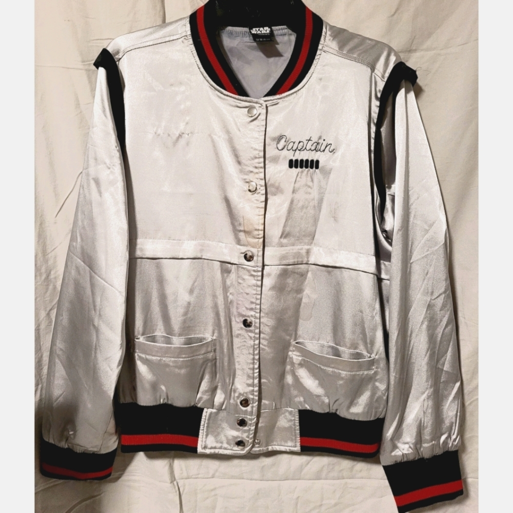 Captain Phasm Metallic Silver Jacket Cosplay